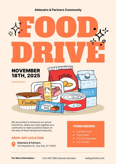 Canned Food Drive Posters A New Poster