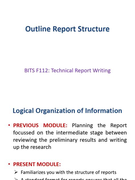 Image result for Structure of a Report PDF