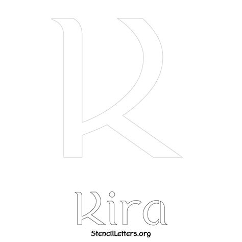 Kira Free Printable Name Stencils with 6 Unique Typography Styles and ...