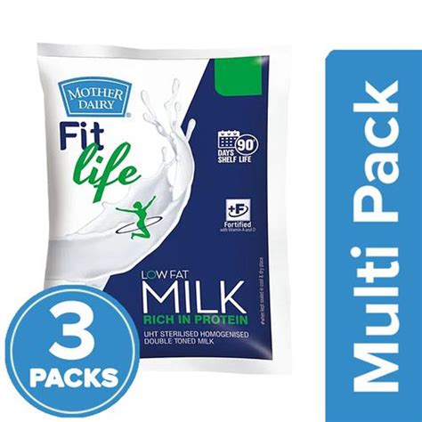 Buy Mother Dairy Live Lite UHT Sterilised Homogenised Low Fat Double ...