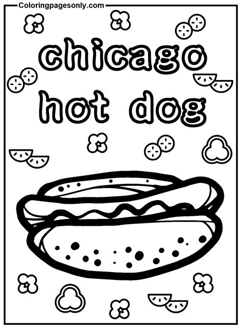 40 Hot Dog Coloring Pages - ColoringPagesOnly.com