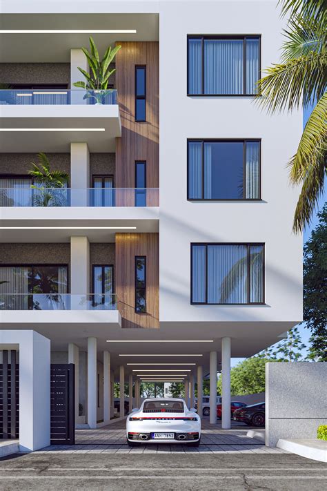 ROSELINE APARTMENTS :: Behance in 2025 | Small apartment building design, Residential ...