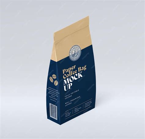 Premium PSD | Coffee bag mockup