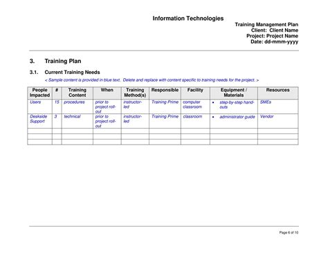 Free Printable Employee Training Plan Templates [Excel, PDF & Word]