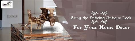 Buy Two Moustaches Brass Horse Cart Replica Showpiece Online at Low ...