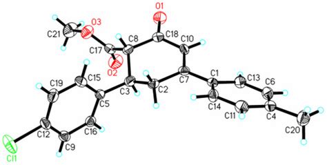 Structure of Methyl (1S, 6S) 6-(4-chlorophenyl)-4-(4-methylphenyl ...