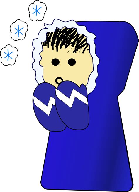 Clipart - cold kid