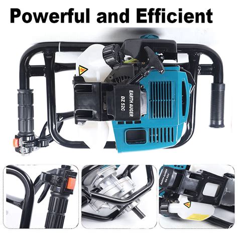 52cc Gas Powered Earth Auger Power Engine Post Hole India | Ubuy