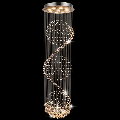 Buy Crystal Chandeliers Modern Spectacular Spiral Sphere Raindrop ...