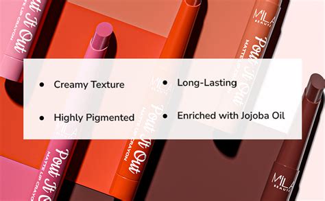 Buy Mila Beauté Pout It Out Matte Lip Crayon | Highly Pigmented ...