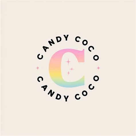 Vibrant Minimalist 'C' Logo Design for Candy Coco Brand Logo - Playground