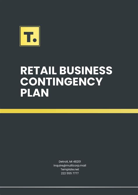 Free Retail Business Contingency Plan Template to Edit Online