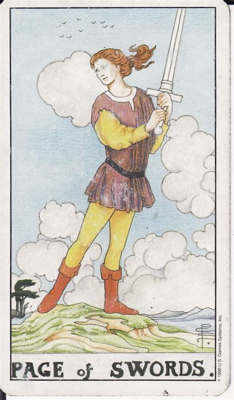 TAROT - The Royal Road: PAGE OF SWORDS | Tarot card meanings, Swords ...