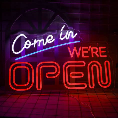 Vinray Come In We Are Open Neon Sign,Led Neon large Open signs for ...