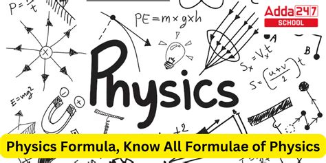 Physics Formulas, Check All Basic Important Formula Sheet Class 12