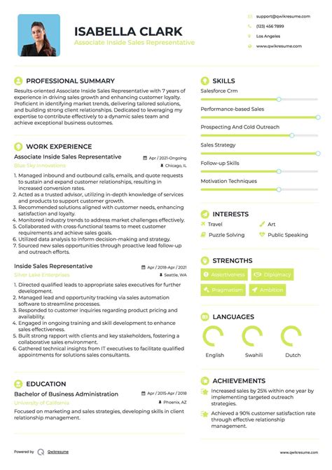 10+ Inside Sales Representative Resume Samples & Templates for 2025