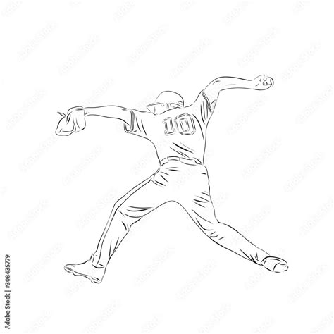Baseball Pitcher Drawing 的图像结果