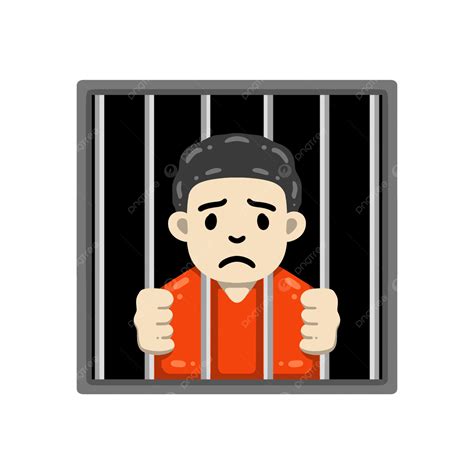 Men In Prison Icon Flat Illustration Vector Clipart, Jail Icon, Jail ...