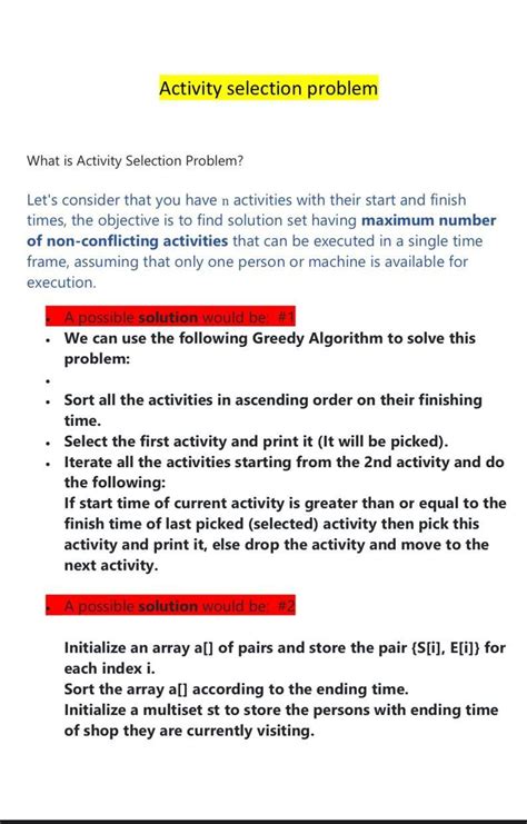 Image result for C-code Explanation for Activity Selection Problem