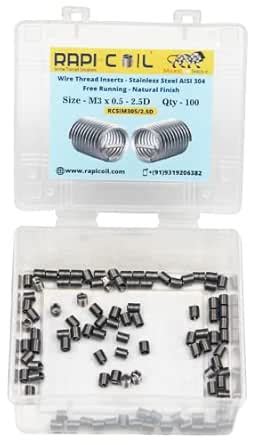 RAPI-COIL® 304 Stainless Steel Metric - Wire Thread Inserts Kit (M3 x 0 ...