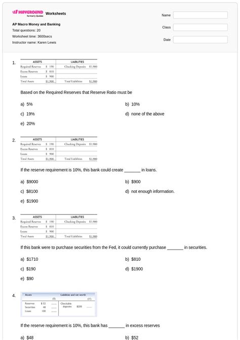 50+ Money and Banking worksheets for Class 11 on Wayground | Free ...