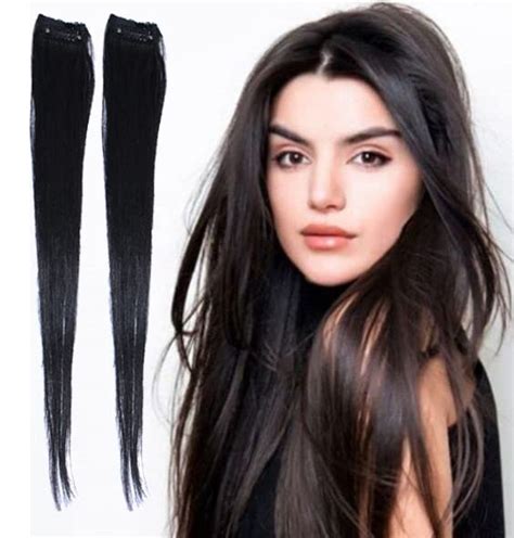 Prime Single Clip Human Hair Extension/Streak Invisible Side Cover Up ...