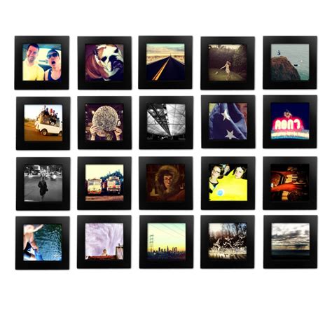 Natural Wood, 4x4 Square Photo Frame (20, Black) by Tiny Mighty Frames ...