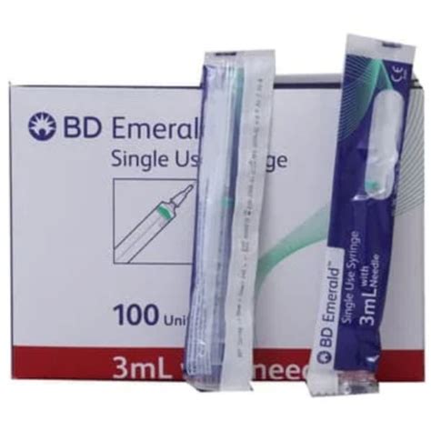 Buy BD Emerald 3ml Syringe with Needle 24G | 100 Syringes Box – Oralkart