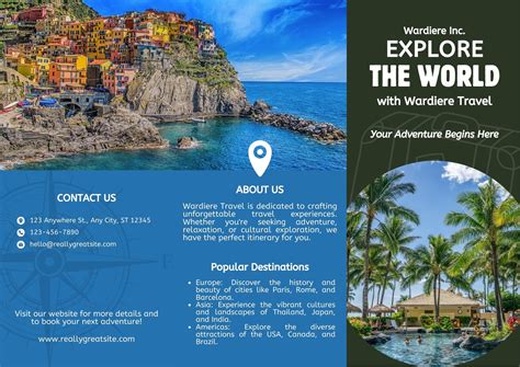 Travel Brochure Template Free Travel Agency Poster & Brochure Template