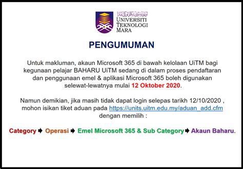 Uitm Student Portal Pengambilan Pelajar Login Uitm