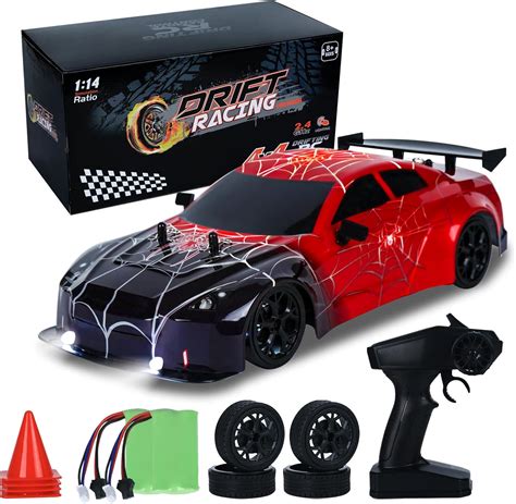 iBlivers Spider RC Drift Car, 1:14 Remote Control Drift Car with Full Proportional Throttle 4WD ...