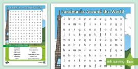 Tallest Buildings Around the World Word Search - KS1