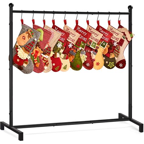 Amazon.com: Christmas Stocking Holder Stand with 10 Hooks, Floor Metal ...