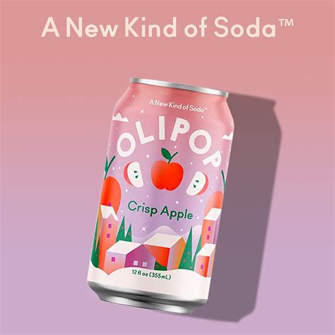 OLIPOP Crisp Apple Sparkling Tonic - Prebiotic Soft Drink with 9g of ...
