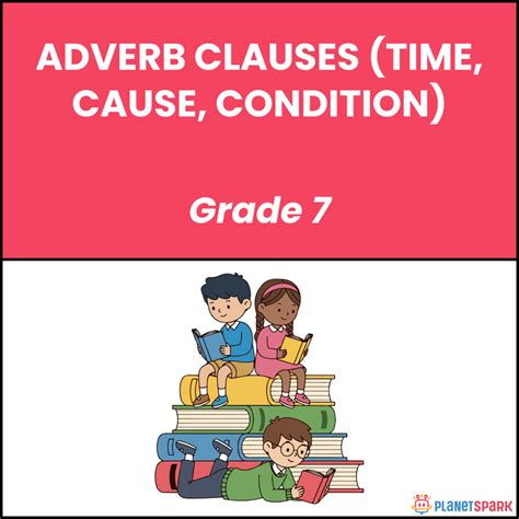 Class 7 English Worksheet on Adverb Clauses Time Cause | PlanetSpark