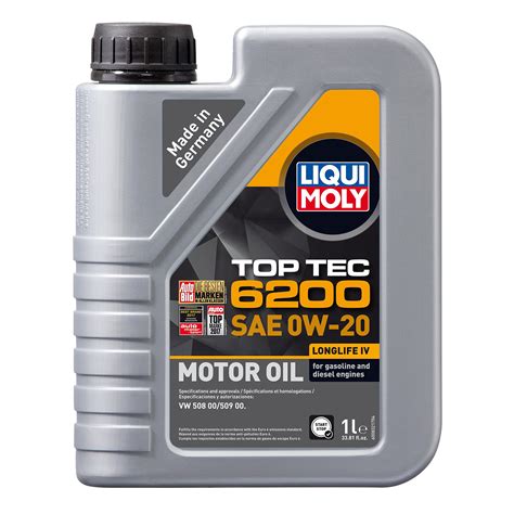 LIQUI MOLY 1L Top Tec 6200 Motor Oil 0W-20 - Walmart.com