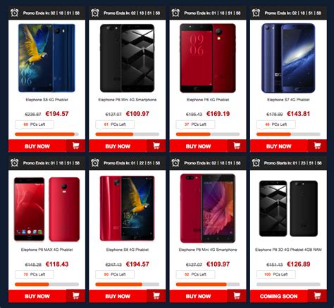 L'intera gamma ELEPHONE P8 è in offerta su GearBest