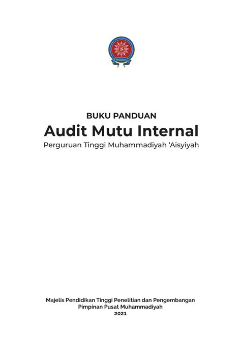 Buku Rubrik Audit Mutu Internal Perguruan Tinggi Muhammadiyah Aisyiyah ...