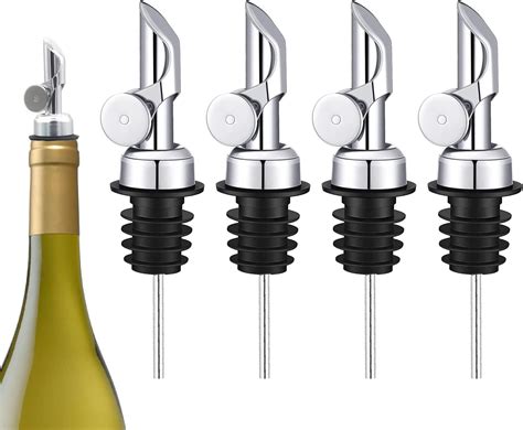 Amazon.com: EHOMEA2Z Weighted Stainless Steel Liquor Bottle Pourers Classic Bottle Pourers for ...