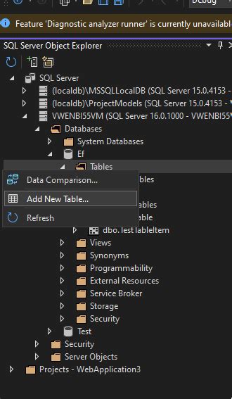Create Table in Visual Studio 的图像结果
