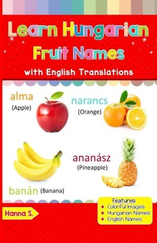 Buy Learn Hungarian Fruit Names: Black & White Pictures & English ...