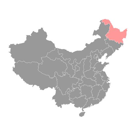 Heilongjiang province map, administrative divisions of China. Vector illustration. 21554482 ...