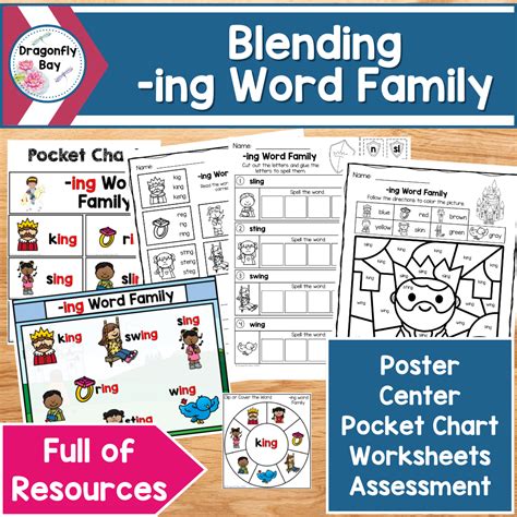 Ing Blending Word Family Printable Resources - Classful