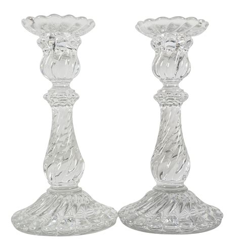 Lot - PAIR OF BACCARAT CRYSTAL CANDLESTICKS
