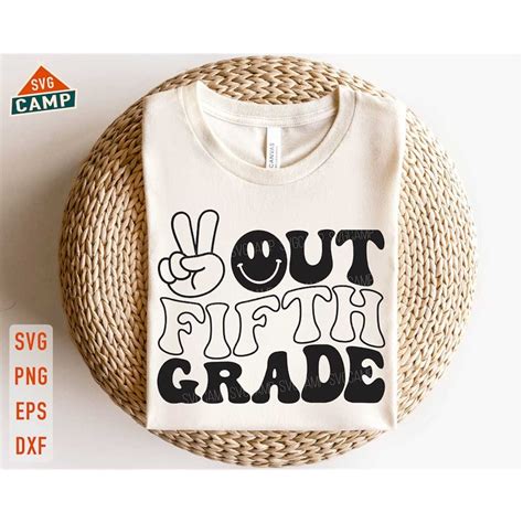 Peace Out Fifth Grade svg, Last Day of School svg, 5th Grade | Inspire ...