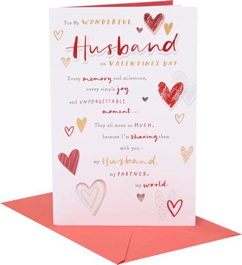 Extra Large To My Husband on Valentine's Day Card, Modern Design with ...