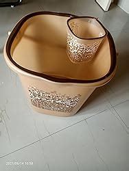 Nayasa 2 Piece Plastic Bathroom Bucket and Mug Set, Brown - by AAROHI13 ...