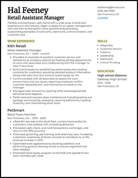 Image result for Assistant Manager Resume Examples