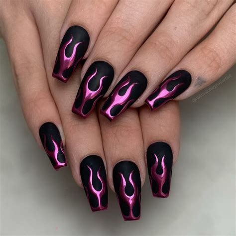 35 Latest Black Matte Nail Designs To Try In 2024!