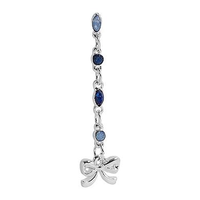 LC Lauren Conrad Crystal Bow Chain Drop Earrings